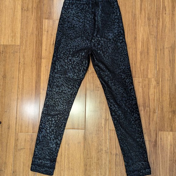 YMI Hide Your Muffin Top Skinny High Rise Black Cheetah Pants Stretchy - Picture 10 of 13